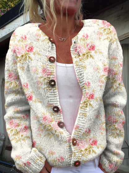 | Luźny Sweter z Wzorem