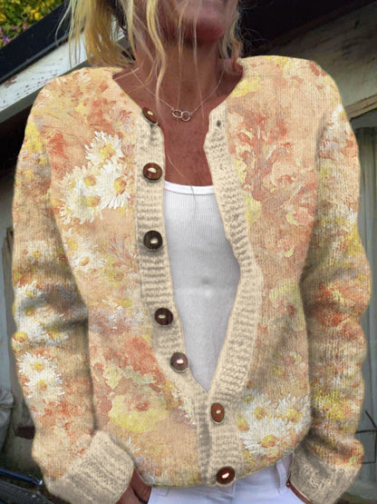 | Luźny Sweter z Wzorem