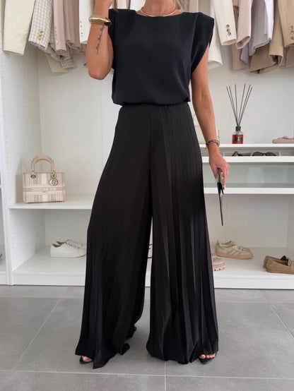 Jowita – Elegancki komplet top + spodnie